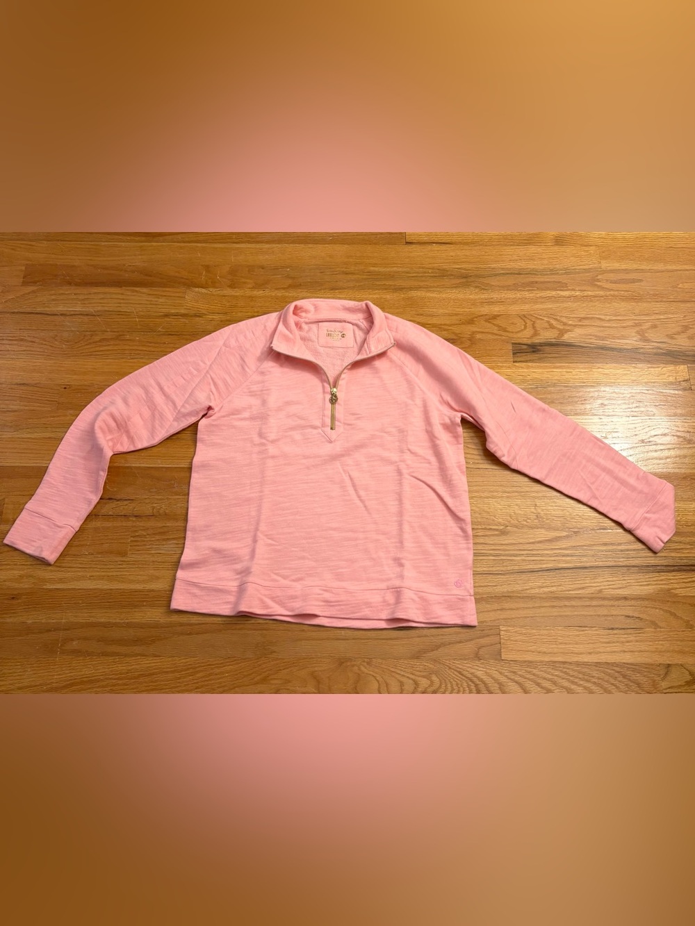 Lilly Pulitzer Ashlee Pink Quarter-Zip Pullover Size Medium